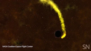 A bright flare of light reveals a black hole shredding a star | Science News