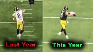 Kenny Pickett Throwing Motion Last Year vs This Year