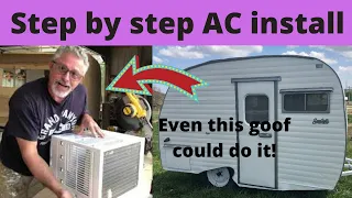 DIY Air Conditioner install in your vintage camper retro RV travel trailer.