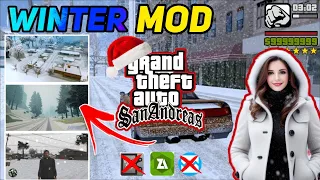 How to Add Winter Edition Pack Mod | Gta Sa Snow Mod | Winter Mod For Gta Sa Android 2024