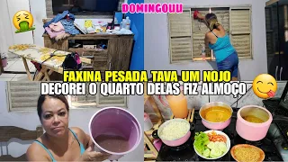 FAXINA Pesada Tava Um NOJO🤮Decorei o Quarto Delas +Fiz Almoço DELICIA...