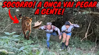 O PERIGO ESTAVA DENTRO DA MATA! TIVEMOS QUE SAIR CORRENDO COM MEDO DA ONÇA! PESCARIA DE TRAÍRA