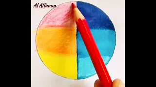 Hot🔥 Vs Cold❄️ || Scenery drawing Painting #creativeart #satisfying