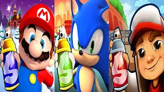 Subway Surfers Classic 2024 vs Sonic vs Super Mario Subway Run Gameplay HD