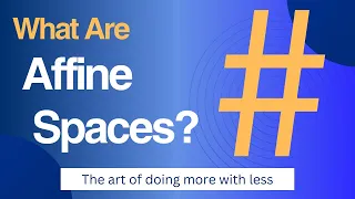 Introduction to Affine Spaces: What you can do in Linear Algebra w/o inner products. Less Is More!