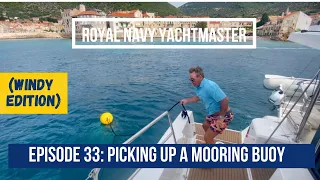 SINGLE-HANDED: How to Pick Up a Mooring Buoy in VERY Windy Conditions | Bali 41 | Komiza, Croatia