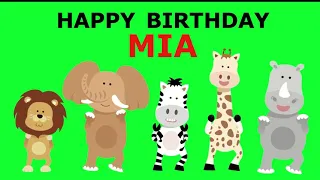 Happy Birthday Mia  - It's Your Birthday HOORAY! The Modern Birthday Song for Kids.