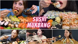 SUSHI ASMR COMPILATION| MUKBANG ASMR EATING