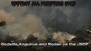 Destroy all monsters (1968)   Godzilla,anguirus and Rodan vs the JSDF   (Japanese version)
