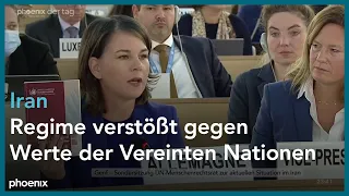 Annalena Baerbock auf dem UNO Menschenrechtsrat zur Situation im Iran am 25.11.22