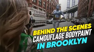 Behind the Scenes | Camouflage Bodypaint in Brooklyn (DUMBO)