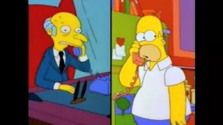 Homer calls Burns to quit his job