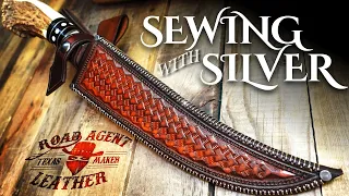 Sewing with Sterling Silver: Making a Tooled Leather Knife Sheath