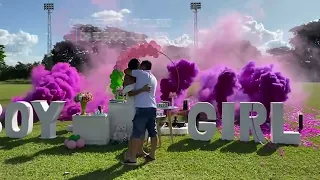 CHÁ REVELAÇÃO - Efeito Canhão de Serpentina e Pó Colorido Rosa ou Azul