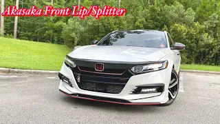 2020 Honda Accord Sport 2.0T — AKASAKA front lip/splitter install