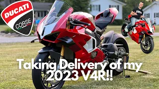 Taking Delivery of my 2023 Panigale V4R!!