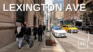 NEW YORK CITY Walking Tour (4K) LEXINGTON AVENUE