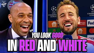 Thierry Henry jokes with Harry Kane after Bayern beat Man Utd! 🔴⚪ | UCL Today | CBS Sports Golazo