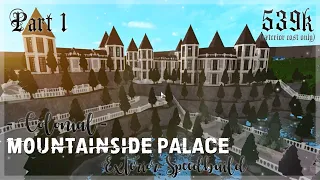 Colonial Mountainside Palace! [Part 1/3](ext. speedbuild) || 539k || Bloxburg Speedbuild || lizxrila