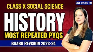Most repeated PYQs Complete History Class 10th Social Science with Important Questions By Reema Maam