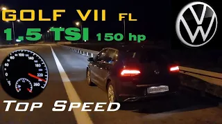 VW GOLF VII FL (2020) 1.5 TSI (150 hp) Acceleration & Top speed