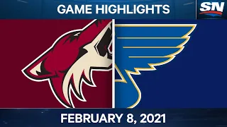 NHL Game Highlights | Coyotes vs. Blues - Feb. 8, 2021