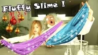 Fabrication de Fluffy Slime bleu pailleté de Noel - DIY anti-stress avec le savant fou !