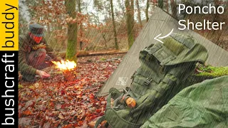 Heavy Rain Bushcraft | Onewind Poncho Cape Shelter | X-Fire 19