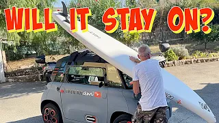 Can we fit roof rack to Citroen Ami +  paddle board in Villefranche!