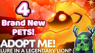 LURE A LEGENDARY LION ! + 4 BRAND NEW PETS ! Adopt Me Update !