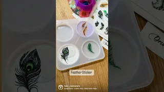 Feather Resin Keychain/ Resin art for beginners/Resin tutorials for free/ Epoxy Resin