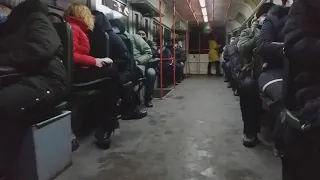 Кривой Рог МетроТрамвай 4М  одновогоник поездка в нем.