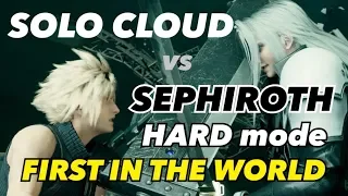 Sephiroth vs Cloud Solo (Hard mode) FIRST IN THE WORLD! Final Fantasy VII Remake Final Boss