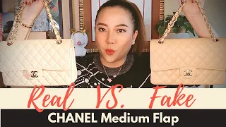 [REAL vs. FAKE] CHANEL Medium Classic Flap SUPER-FAKE Detail Comparison | My First Luxury