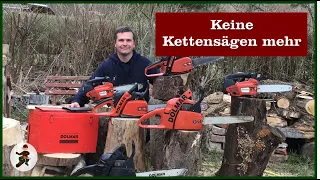 Keine Benzin Kettensägen mehr von  Dolmar und Makita