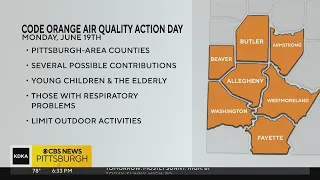 Pa, DEP issues Code Orange Air Quality Action Day for Monday