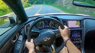 2021 Infiniti Q60 Red Sport 400 AWD - POV Test Drive (Binaural Audio)