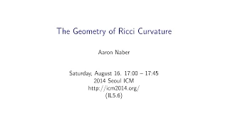 ICM2014 VideoSeries IL5.6 : Aaron Naber on Aug16Sat