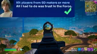 Hit players from 50 meters or more Fortnite