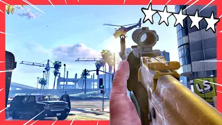 MICHAEL'S FIRST PERSON FIVE STAR COP BATTLE in GTA 5 - RAMPAGE ESCAPE (GTA V Funny Moments)