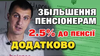 Додаткове збільшення пенсії через вік