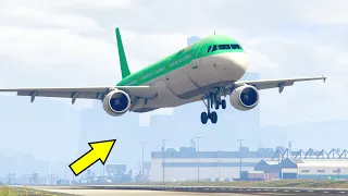 Landing Gear Failure And Emergency Landing In GTA 5 (Plane Landing Gear Not Working)