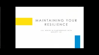 Maintaining Resilience | Webinar