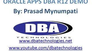 ORACLE Apps DBA R12 Demo