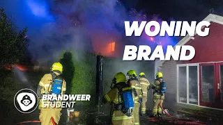 WONING BRAND MET HARDE WIND, BRAND VOLLEDIG UIT | DUTCH FIREFIGHTERS | BRANDWEER STUDENT