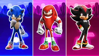 Sonic vs Knuckles vs Shadow || Tiles Hop EDM Rush