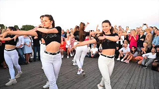 Sara Panero Bachata Ladies Team Riga performing on river cruise party