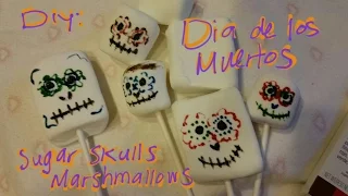 DIY: Dia De Los Muertos Sugar Skulls Marshmallows (Day of the Dead)