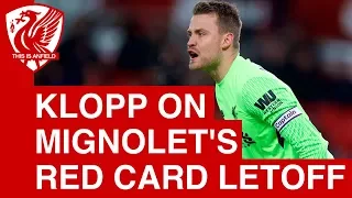 Jurgen Klopp on Simon Mignolet's red card let-off at Stoke: "That's the rule!"