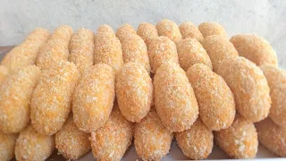 Untung Banyak !! 1 kg kentang dapat 80 buah kroket kentang lembut didalam kripi diluar #kroket